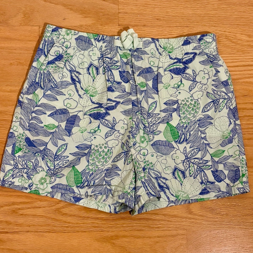Vineyard Vines Blue and Green Floral Shorts - Girls size L (14)